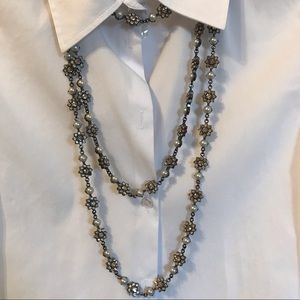 NEW Zara pearl and stones necklace